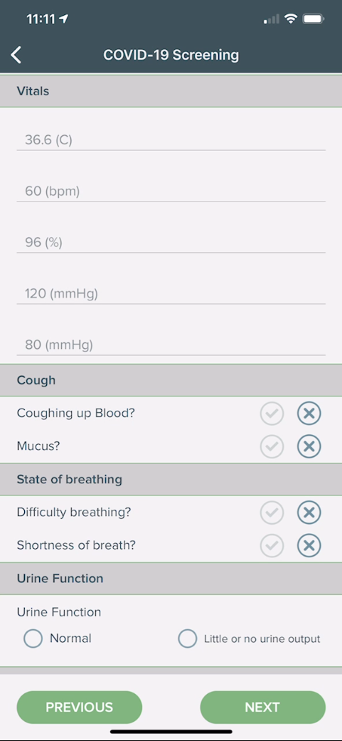 Covid-19 Questionnaire